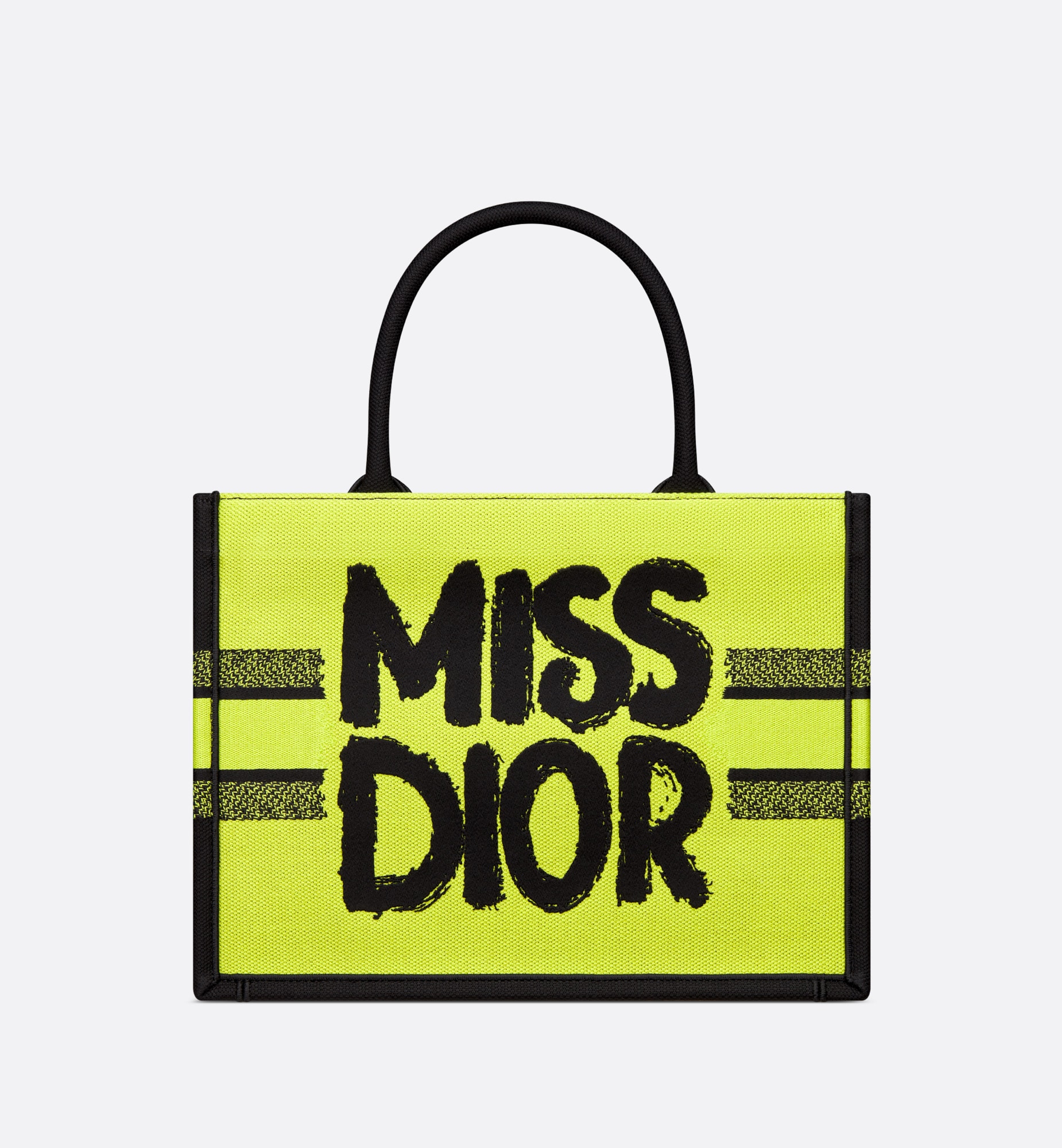 Medium Dior Book Tote Two-Tone Green and Blue Miss Dior Graffiti Embroidery (36 x 27.5 x 16.5 cm)